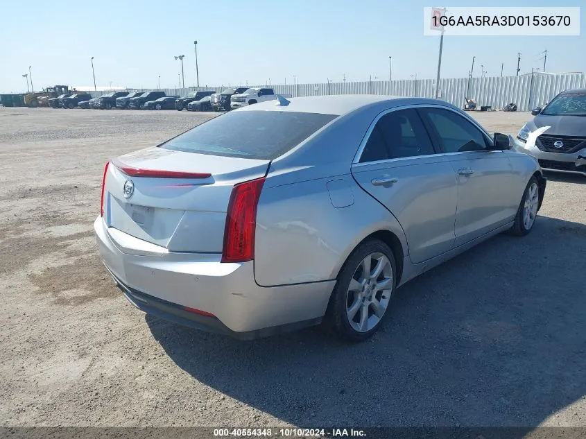 2013 Cadillac Ats Standard VIN: 1G6AA5RA3D0153670 Lot: 40554348