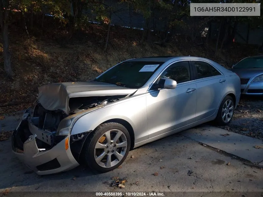 2013 Cadillac Ats Luxury VIN: 1G6AH5R34D0122991 Lot: 40558395