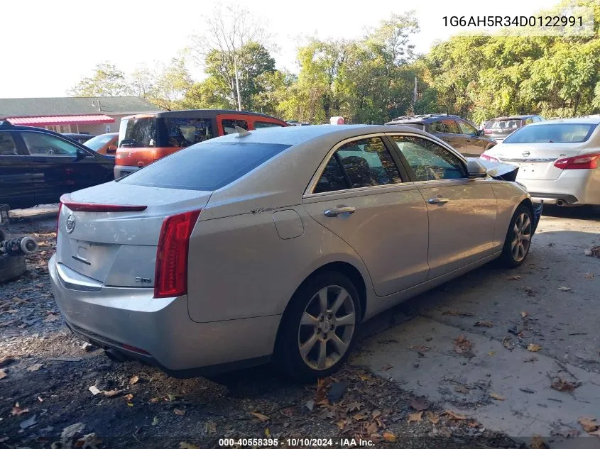 2013 Cadillac Ats Luxury VIN: 1G6AH5R34D0122991 Lot: 40558395