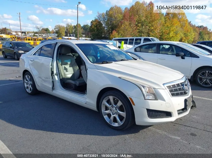 2013 Cadillac Ats Luxury VIN: 1G6AH5R34D0119847 Lot: 40733821