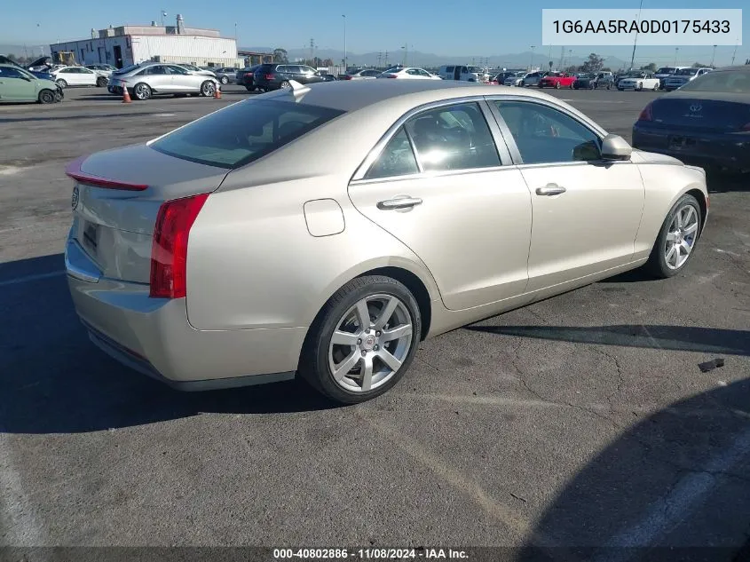 2013 Cadillac Ats Standard VIN: 1G6AA5RA0D0175433 Lot: 40802886