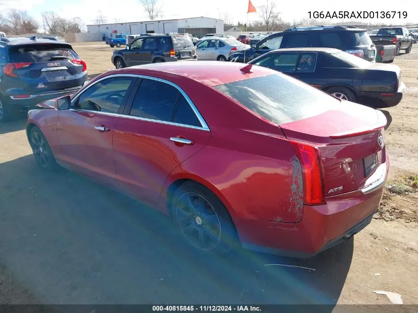 2013 Cadillac Ats Standard VIN: 1G6AA5RAXD0136719 Lot: 40815845