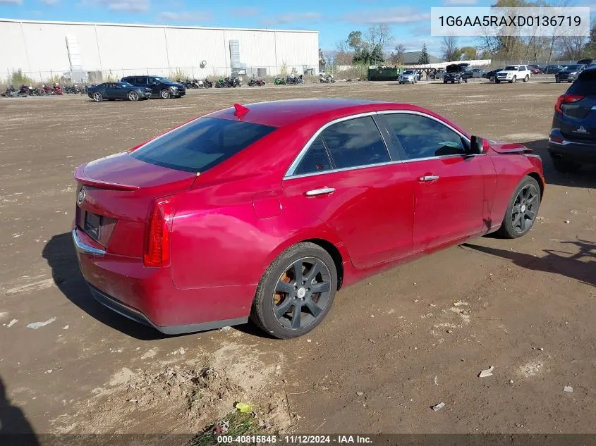 2013 Cadillac Ats Standard VIN: 1G6AA5RAXD0136719 Lot: 40815845