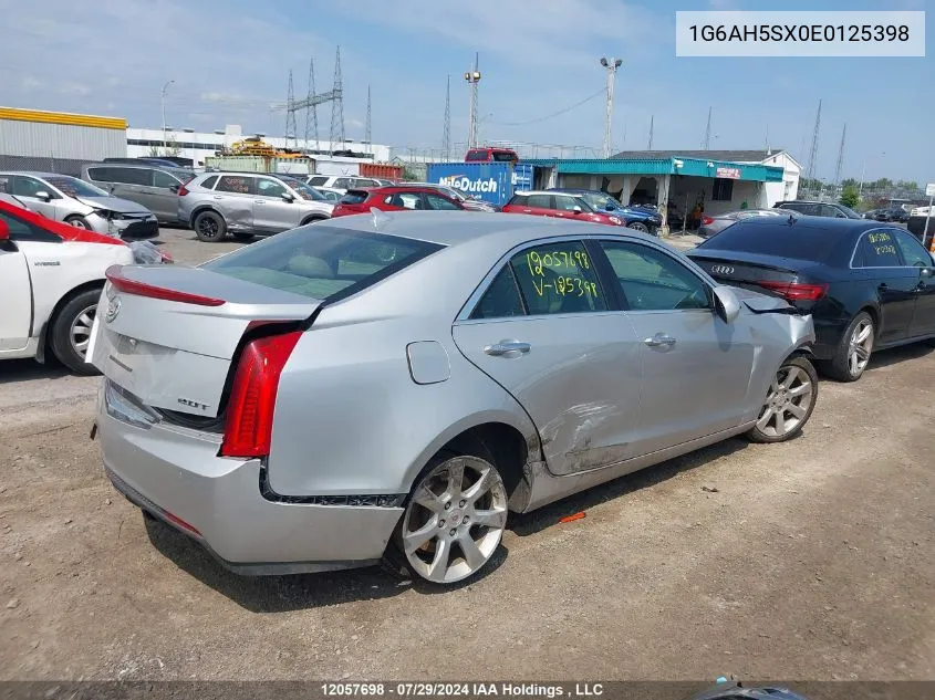 2014 Cadillac Ats VIN: 1G6AH5SX0E0125398 Lot: 12057698