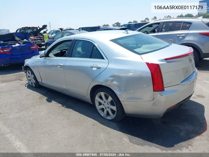 2014 Cadillac Ats Standard VIN: 1G6AA5RX0E0117179 Lot: 39807805