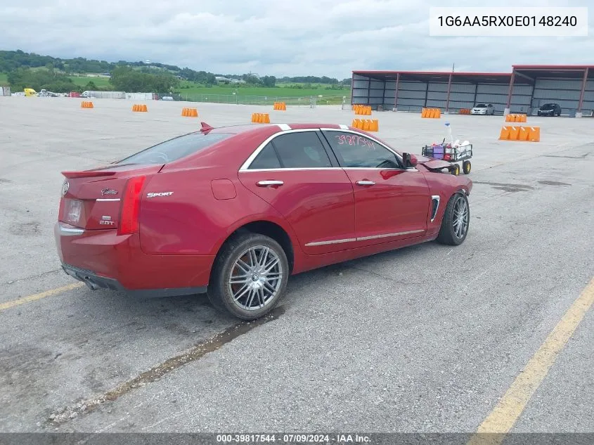 2014 Cadillac Ats Standard VIN: 1G6AA5RX0E0148240 Lot: 39817544