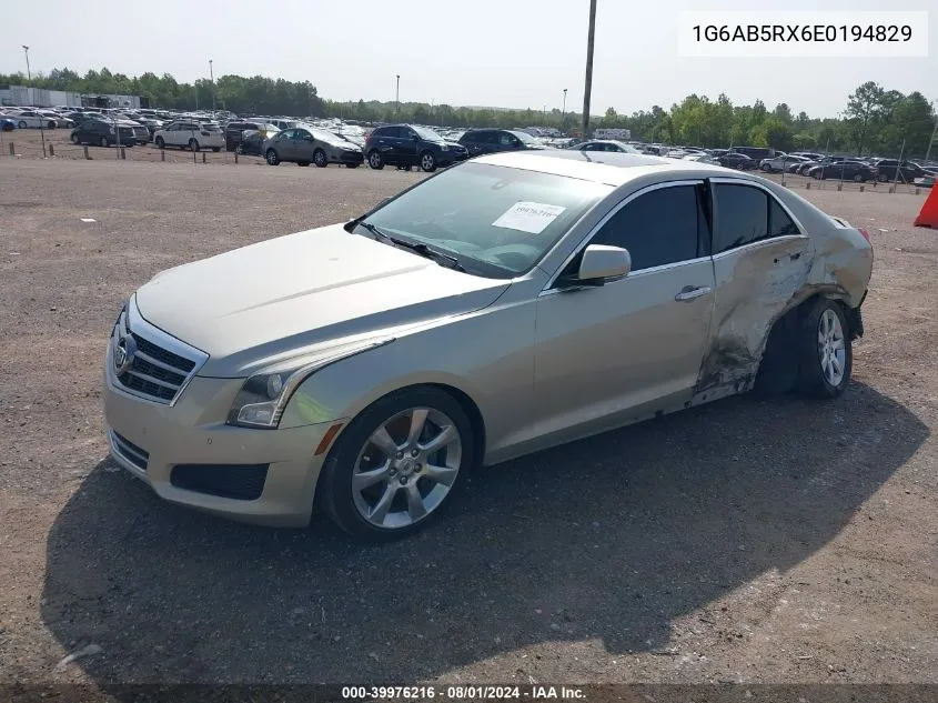 2014 Cadillac Ats Luxury VIN: 1G6AB5RX6E0194829 Lot: 39976216