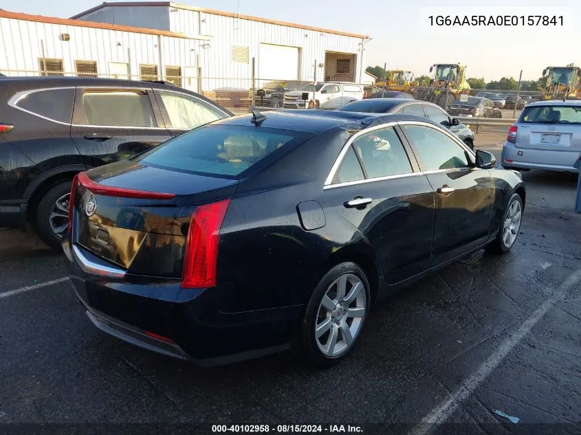 2014 Cadillac Ats Standard VIN: 1G6AA5RA0E0157841 Lot: 40102958