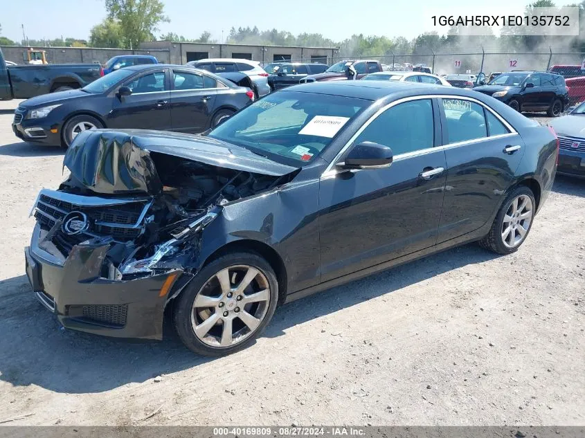 2014 Cadillac Ats Luxury VIN: 1G6AH5RX1E0135752 Lot: 40169809