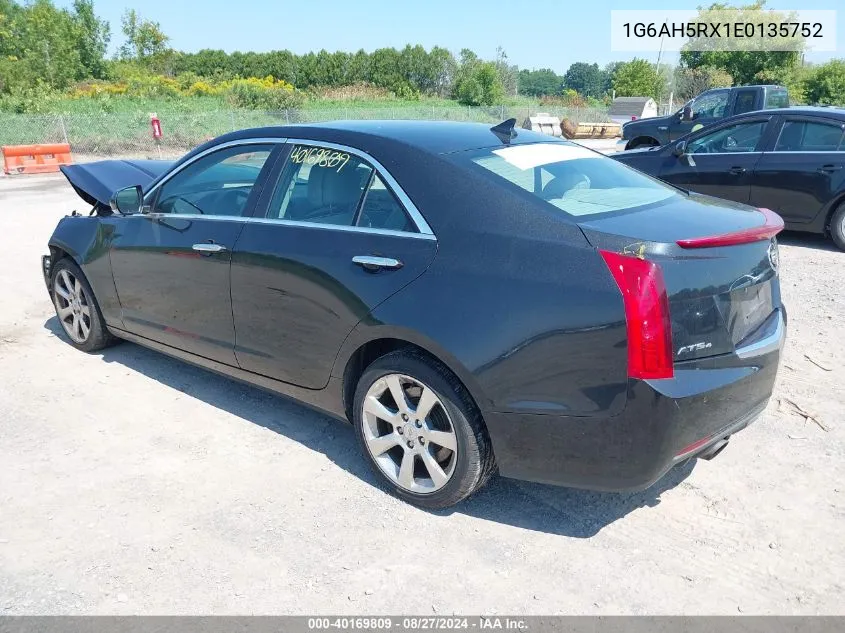 2014 Cadillac Ats Luxury VIN: 1G6AH5RX1E0135752 Lot: 40169809