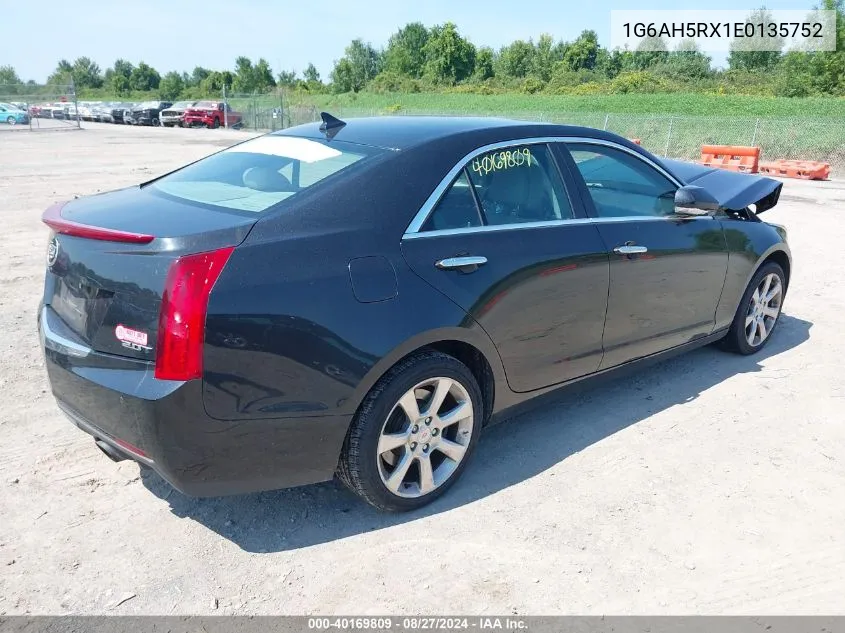 2014 Cadillac Ats Luxury VIN: 1G6AH5RX1E0135752 Lot: 40169809