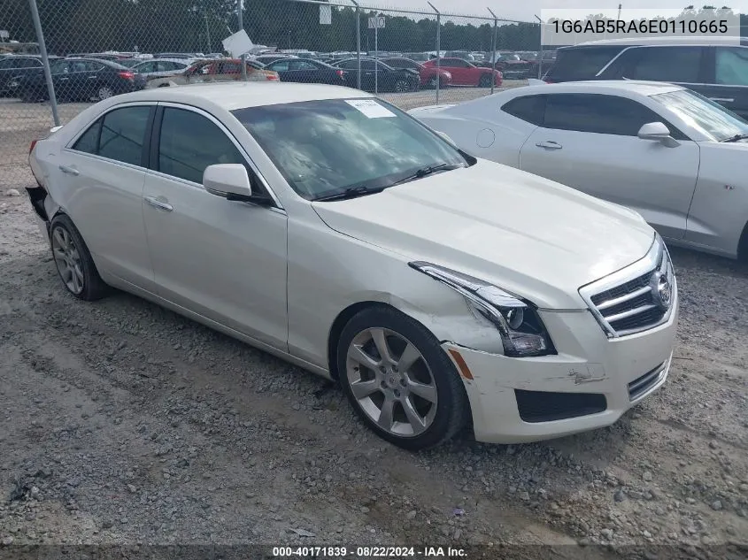 1G6AB5RA6E0110665 2014 Cadillac Ats Luxury