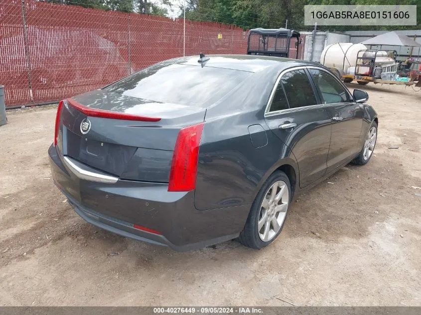 1G6AB5RA8E0151606 2014 Cadillac Ats Luxury