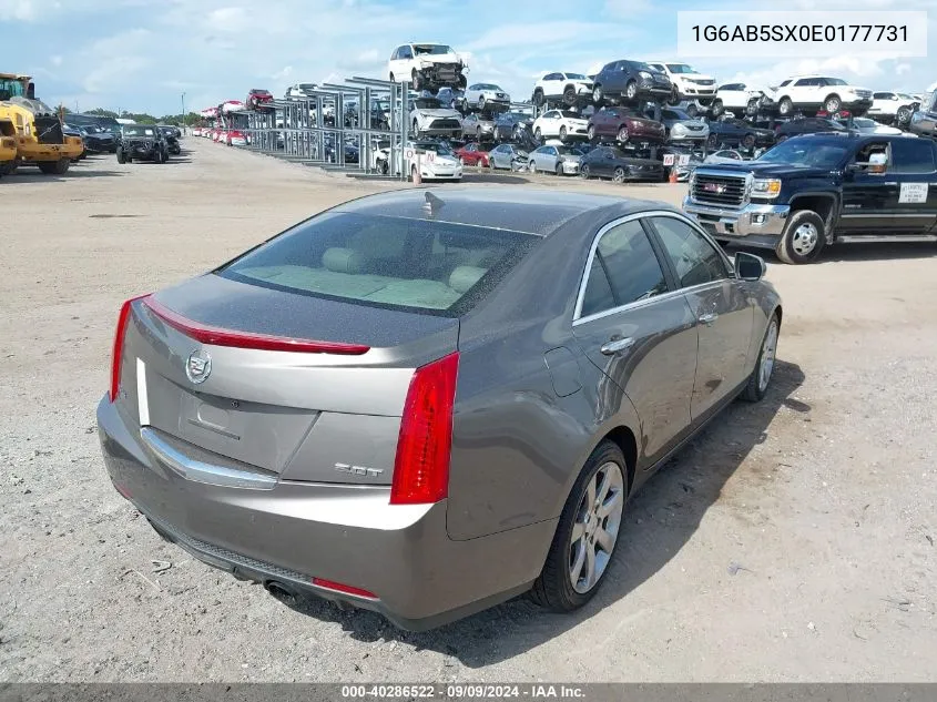 2014 Cadillac Ats Luxury VIN: 1G6AB5SX0E0177731 Lot: 40286522