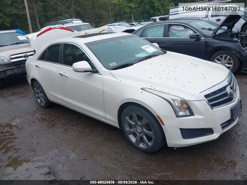 2014 Cadillac Ats Luxury VIN: 1G6AH5RX1E0147092 Lot: 40321476