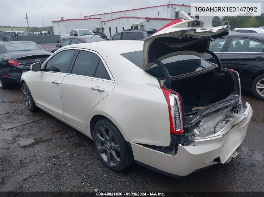 2014 Cadillac Ats Luxury VIN: 1G6AH5RX1E0147092 Lot: 40321476