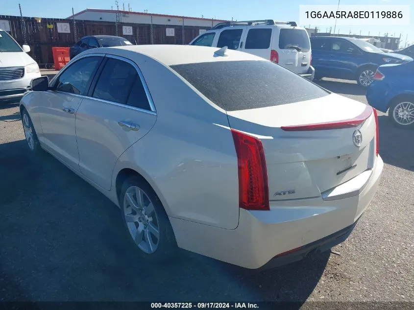 2014 Cadillac Ats Standard VIN: 1G6AA5RA8E0119886 Lot: 40357225