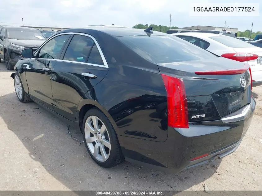 2014 Cadillac Ats Standard VIN: 1G6AA5RA0E0177524 Lot: 40429785