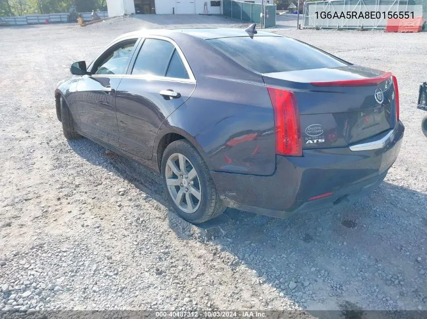 2014 Cadillac Ats Standard VIN: 1G6AA5RA8E0156551 Lot: 40487312