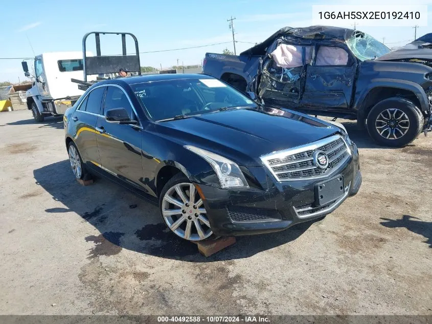 2014 Cadillac Ats Luxury VIN: 1G6AH5SX2E0192410 Lot: 40492588