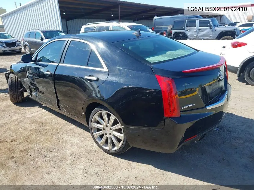 2014 Cadillac Ats Luxury VIN: 1G6AH5SX2E0192410 Lot: 40492588