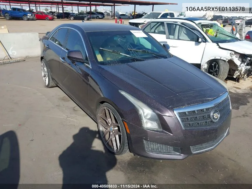 2014 Cadillac Ats Standard VIN: 1G6AA5RX5E0113578 Lot: 40505833