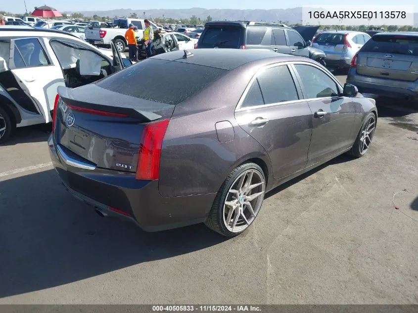 2014 Cadillac Ats Standard VIN: 1G6AA5RX5E0113578 Lot: 40505833