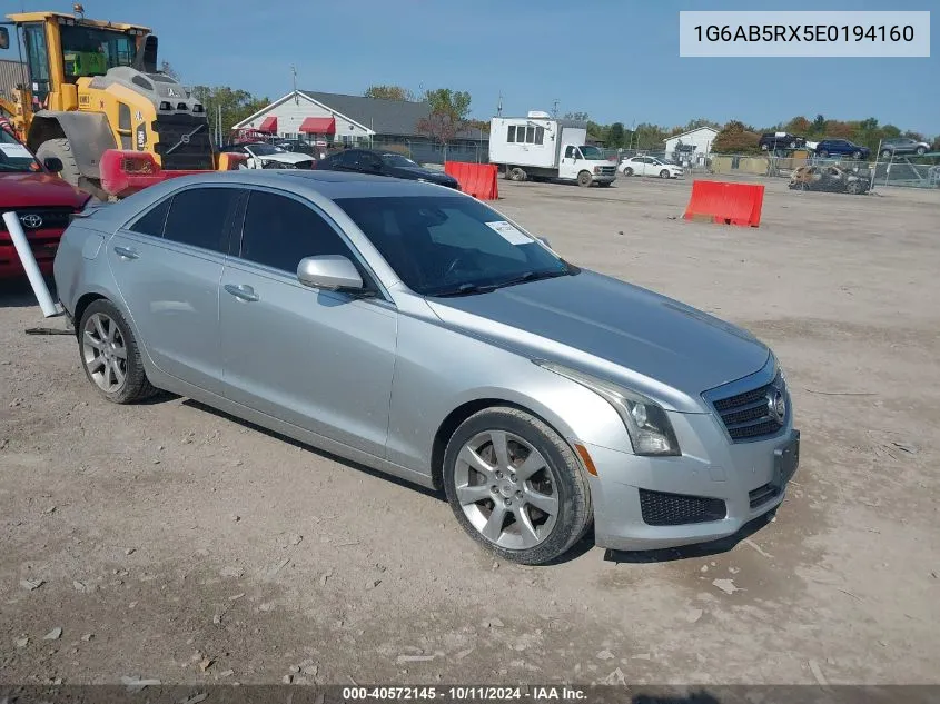 2014 Cadillac Ats Luxury VIN: 1G6AB5RX5E0194160 Lot: 40572145