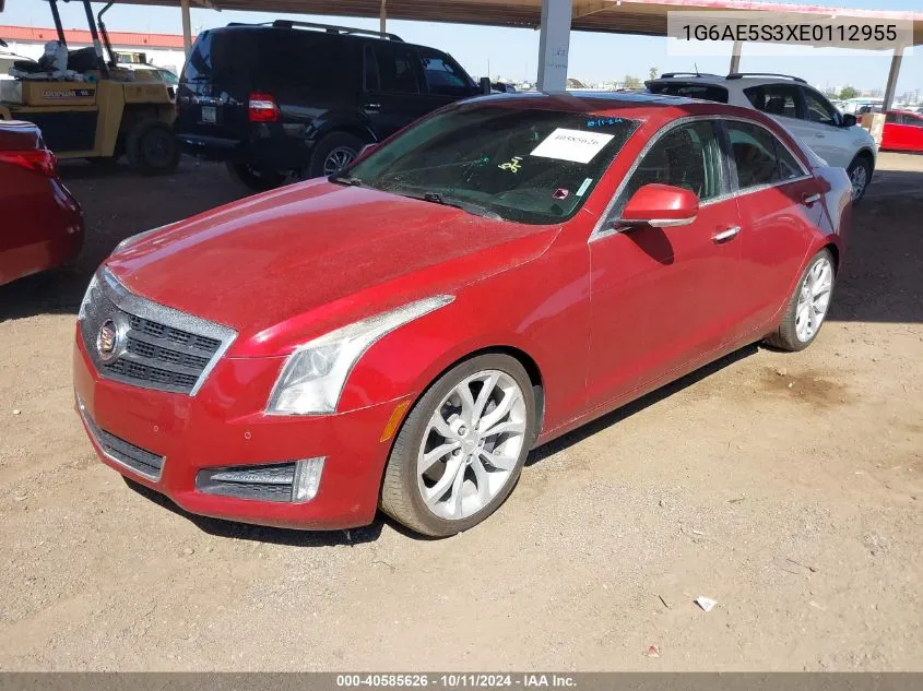 2014 Cadillac Ats Premium VIN: 1G6AE5S3XE0112955 Lot: 40585626