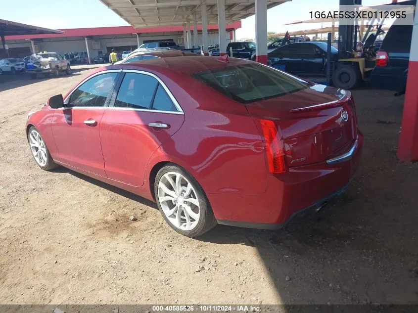 2014 Cadillac Ats Premium VIN: 1G6AE5S3XE0112955 Lot: 40585626