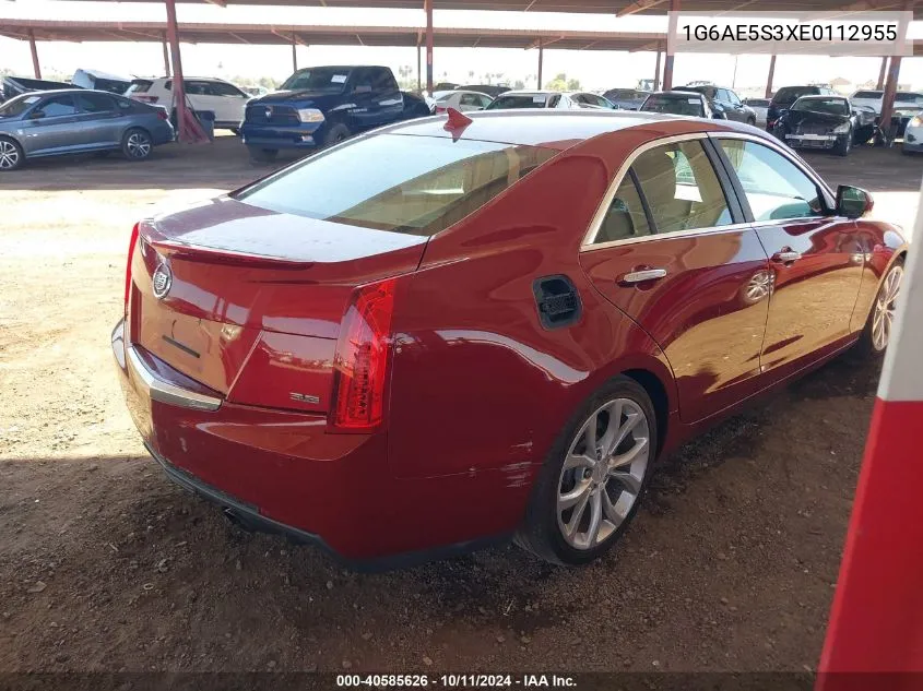 2014 Cadillac Ats Premium VIN: 1G6AE5S3XE0112955 Lot: 40585626