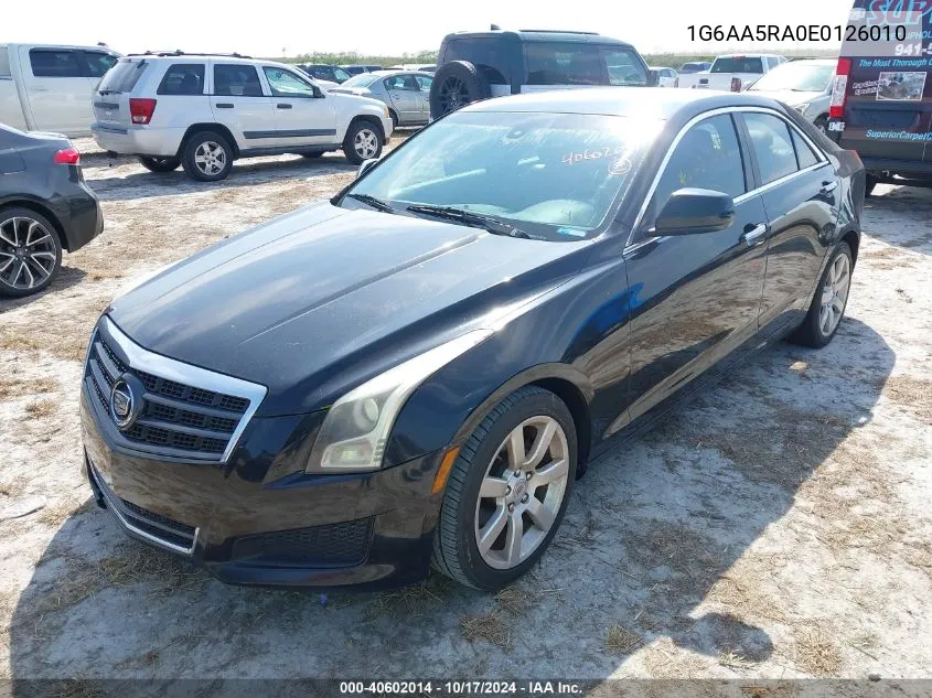 2014 Cadillac Ats Standard VIN: 1G6AA5RA0E0126010 Lot: 40602014