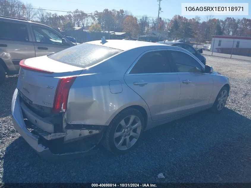 2014 Cadillac Ats Standard VIN: 1G6AG5RX1E0118971 Lot: 40698814