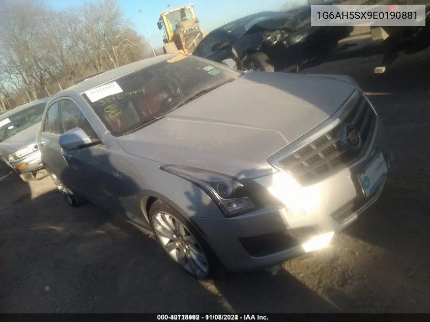 2014 Cadillac Ats Luxury VIN: 1G6AH5SX9E0190881 Lot: 40718492