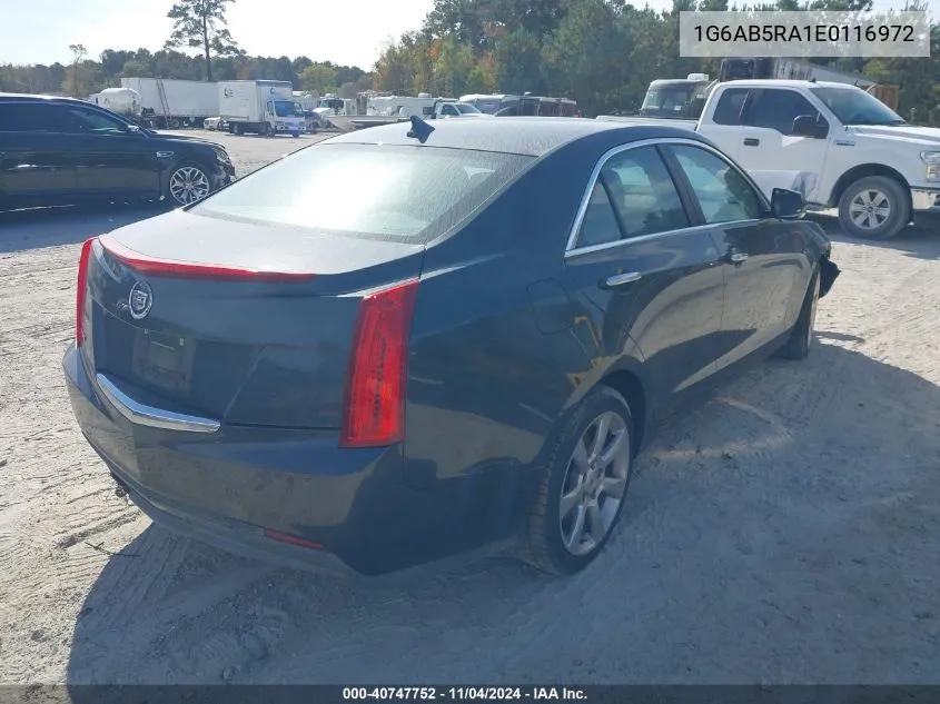 2014 Cadillac Ats Luxury VIN: 1G6AB5RA1E0116972 Lot: 40747752