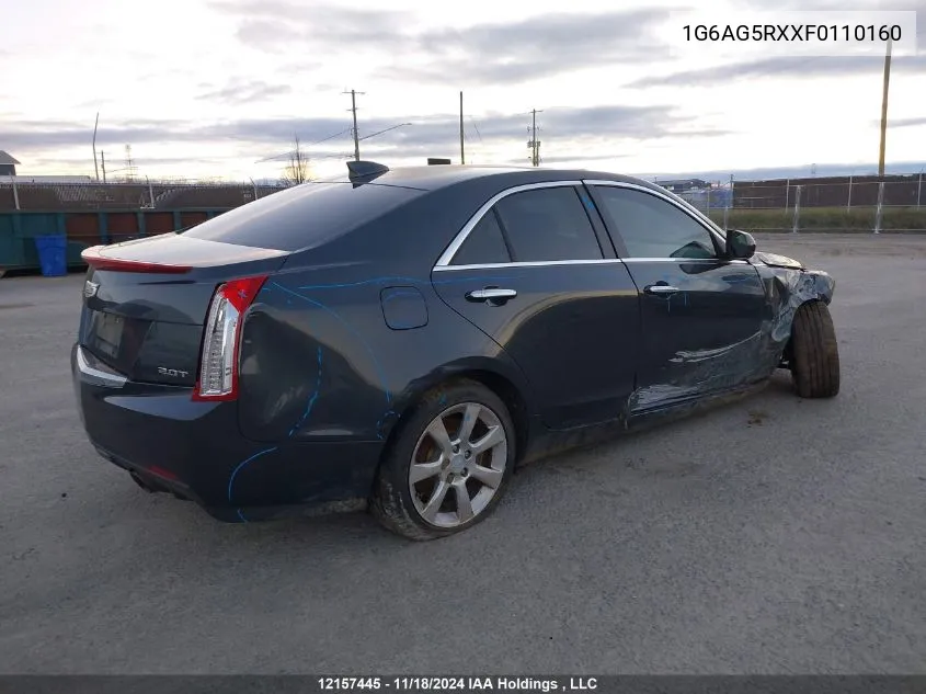 2015 Cadillac Ats VIN: 1G6AG5RXXF0110160 Lot: 12157445