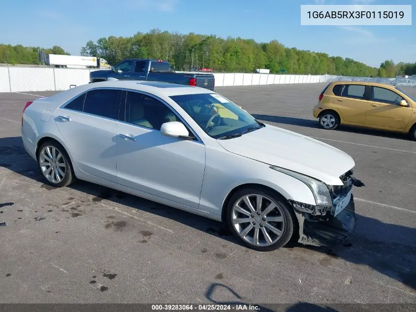 1G6AB5RX3F0115019 2015 Cadillac Ats Luxury