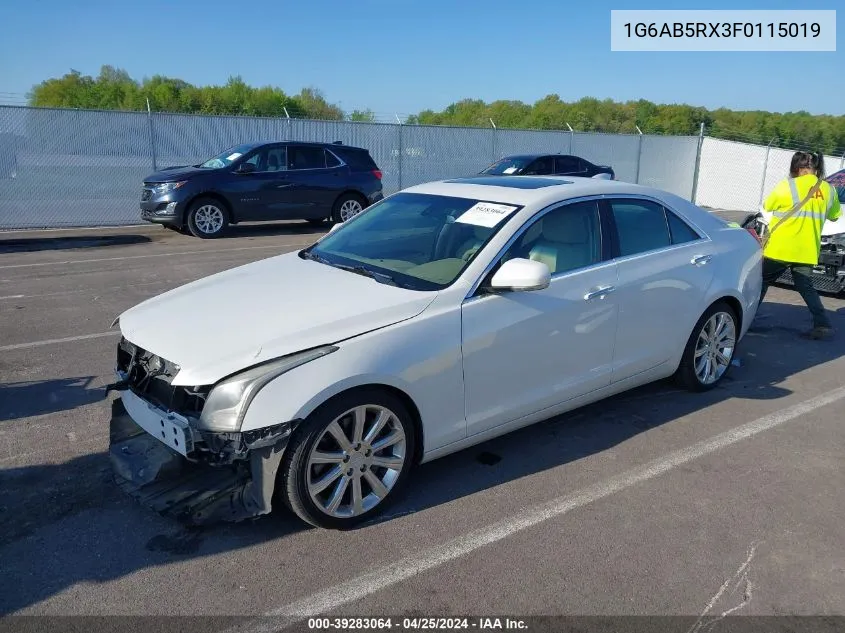 2015 Cadillac Ats Luxury VIN: 1G6AB5RX3F0115019 Lot: 39283064