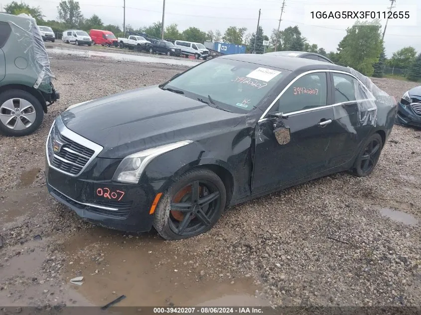 2015 Cadillac Ats Standard VIN: 1G6AG5RX3F0112655 Lot: 39420207