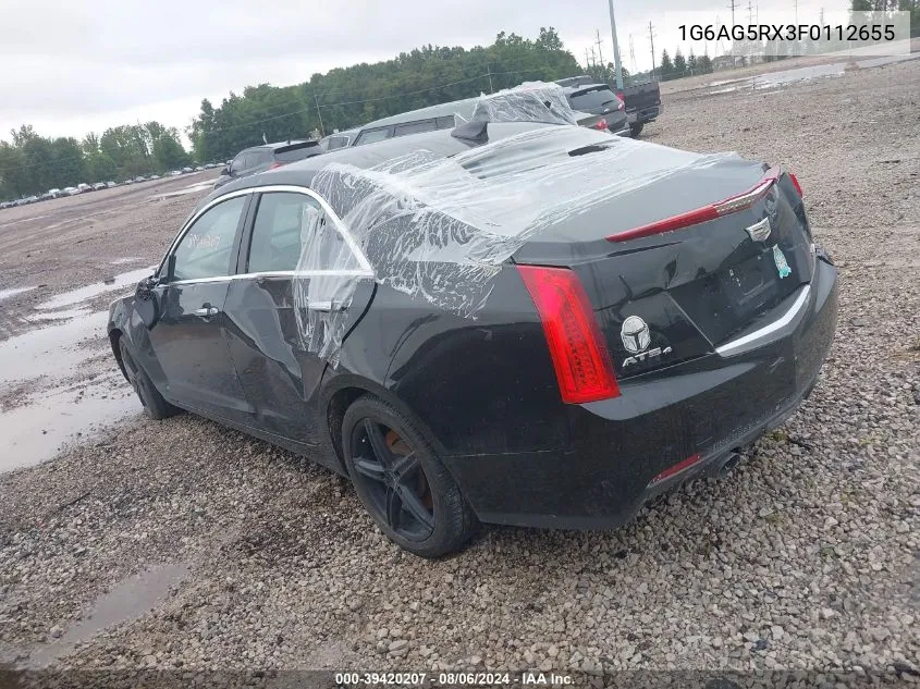 2015 Cadillac Ats Standard VIN: 1G6AG5RX3F0112655 Lot: 39420207