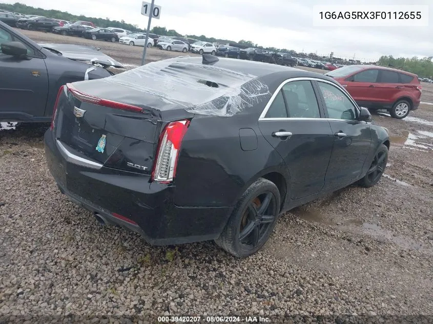 2015 Cadillac Ats Standard VIN: 1G6AG5RX3F0112655 Lot: 39420207