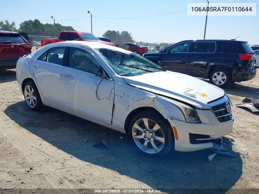 2015 Cadillac Ats Luxury VIN: 1G6AB5RA7F0110644 Lot: 39739928