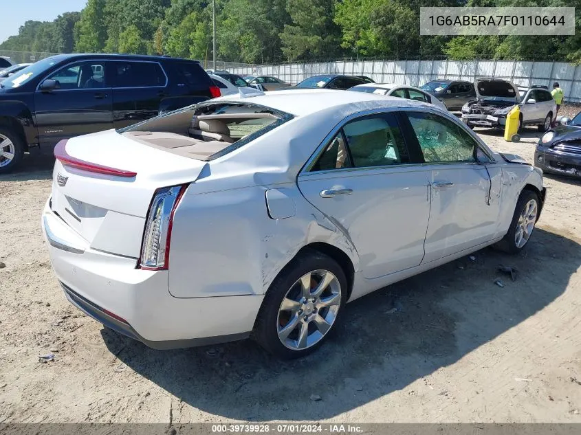 2015 Cadillac Ats Luxury VIN: 1G6AB5RA7F0110644 Lot: 39739928