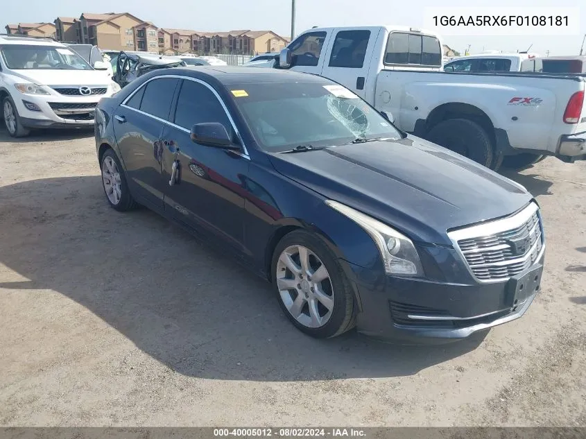 2015 Cadillac Ats Standard VIN: 1G6AA5RX6F0108181 Lot: 40005012