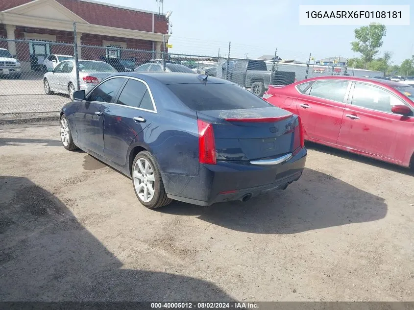 1G6AA5RX6F0108181 2015 Cadillac Ats Standard