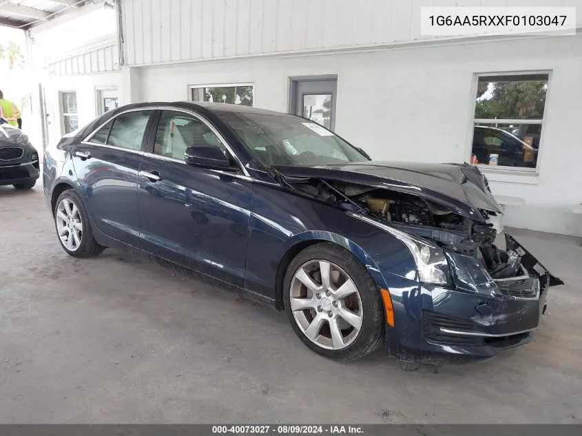 2015 Cadillac Ats Standard VIN: 1G6AA5RXXF0103047 Lot: 40073027