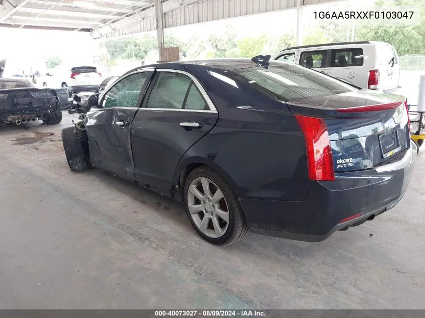 2015 Cadillac Ats Standard VIN: 1G6AA5RXXF0103047 Lot: 40073027