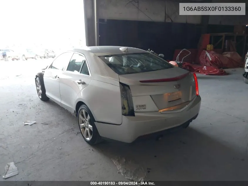 2015 Cadillac Ats Luxury VIN: 1G6AB5SX0F0133360 Lot: 40190183