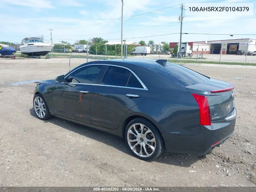 2015 Cadillac Ats Luxury VIN: 1G6AH5RX2F0104379 Lot: 40243203