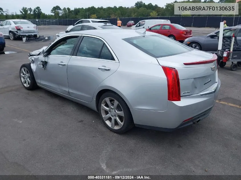 2015 Cadillac Ats Luxury VIN: 1G6AB5RA7F0130635 Lot: 40331181